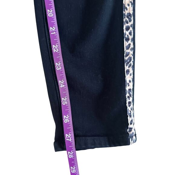Paige Jeans Women's Size 27 Black Hoxton Ankle Animal print Skinny 1096 - Picture 12 of 15